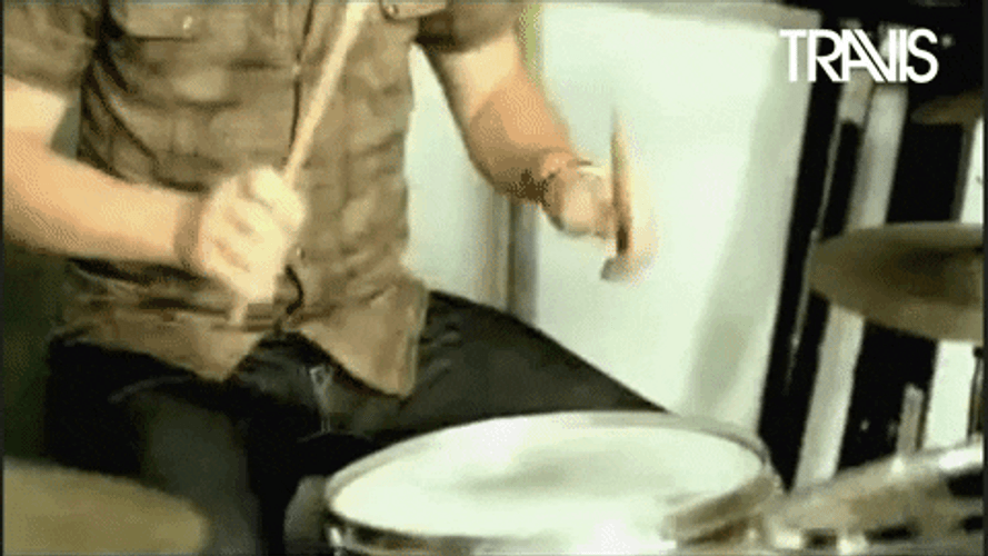Man Practicing Rim Shot GIF
