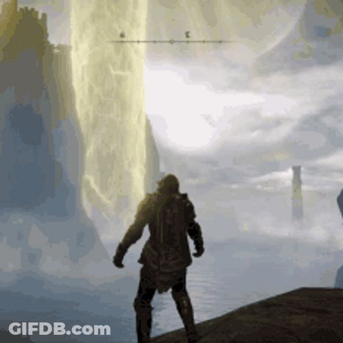Man Praising Erdtree Of Elden Ring GIF