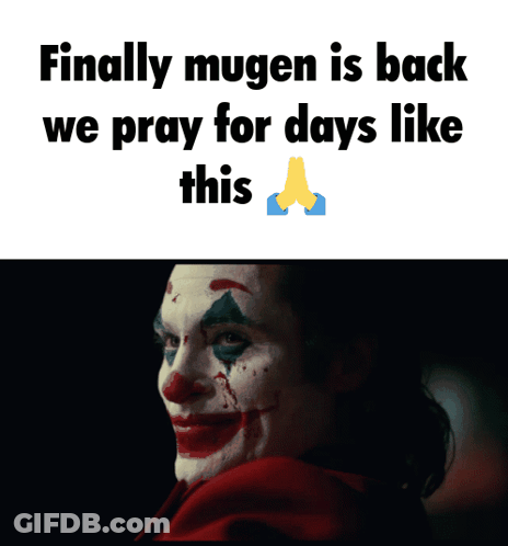 Man Praying For Mugen Return GIF