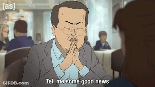 Man Praying Saying Tell Me Some Good News GIF