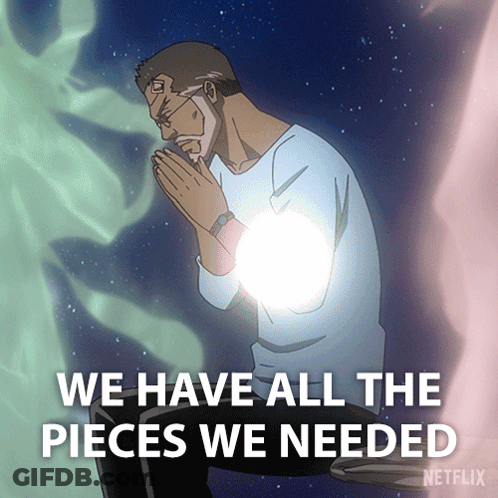 Man Praying We Have All The Pieces We Needed GIF