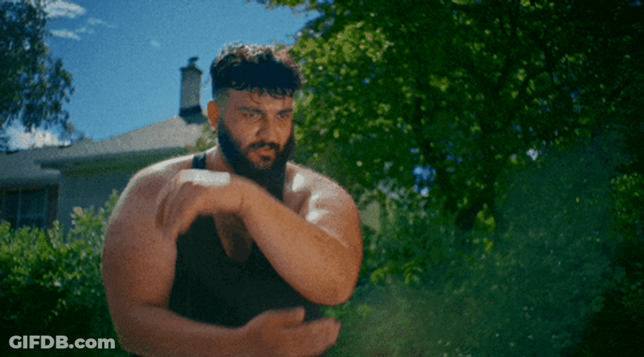 Man Preparing Before Peoples Elbow GIF
