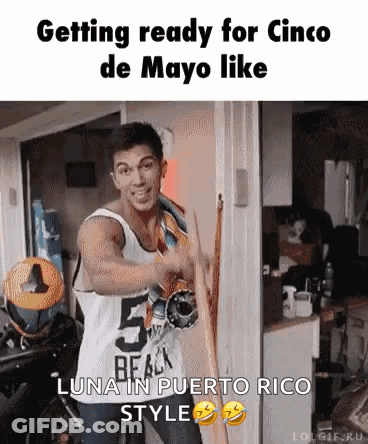Man Preparing For Cinco De Mayo GIF