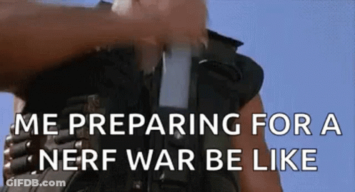 Man Preparing For Nerf War GIF
