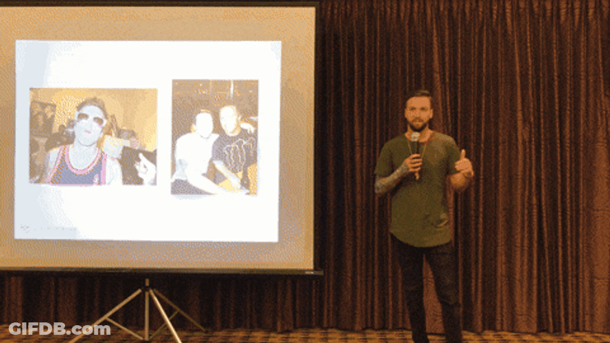 Man Presenting His Report Powerpoint GIF