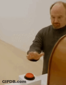 Man Pressing Red Button GIF