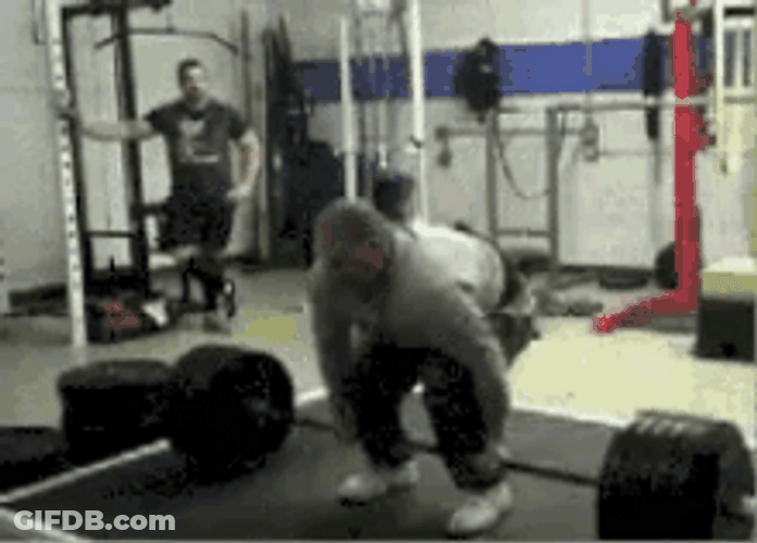 Man Puking While Deadlifting GIF