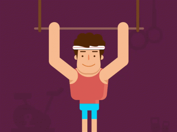 Man Pull Ups Animation GIF