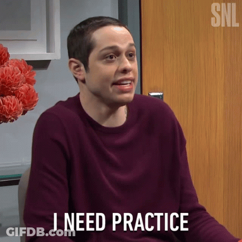 Man Purple Sweater Saying I Need Practice GIF