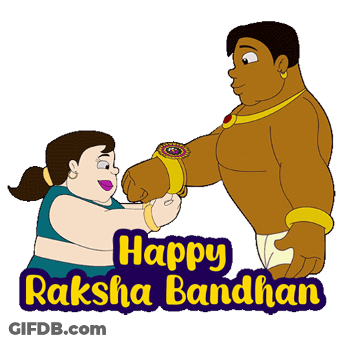 Man Putting Bracelet On Woman Wrist Happy Raksha Bandhan GIF