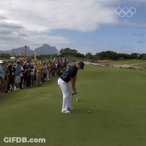 Man Putting Golf Ball GIF