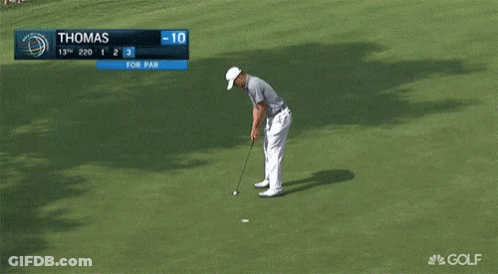 Man Putting Golf Ball On Green GIF