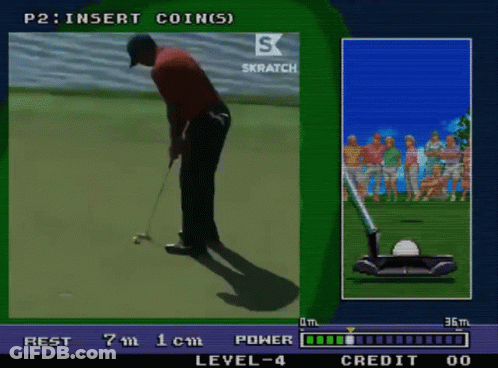 Man Putting Golf Ball On Green GIF