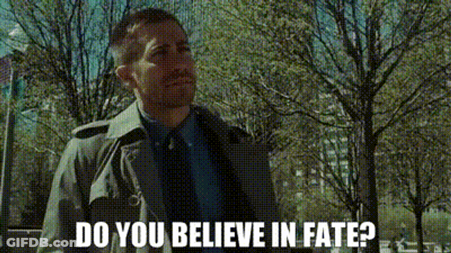 Man Questioning About Believing In Fate GIF