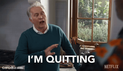 Man Quitting In Front Of Netflix Logo GIF