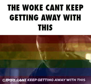 Man Rainbow Flag Woke Cant Keep Getting Away GIF