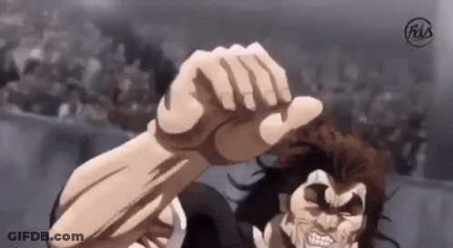 Man Raising Fist Cartoon GIF