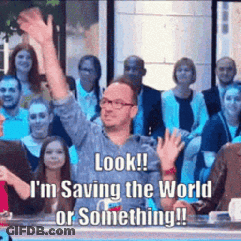 Man Raising Hand In Crowd GIF
