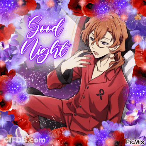 Man Reading Book Saying Good Night GIF