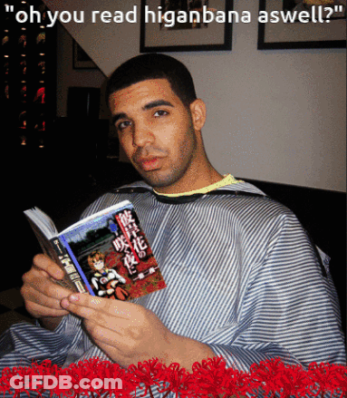 Man Reading Book Saying Oh You Read Higanbana GIF
