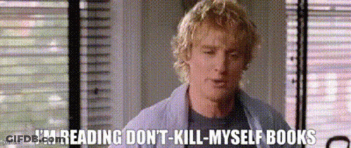 Man Reading Book Says I'm Reading Don't Kill Myself Books GIF
