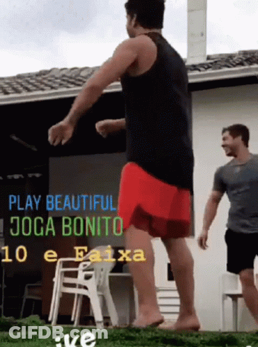 Man Red Shorts Jumping Play Beautiful Joga Bonito GIF