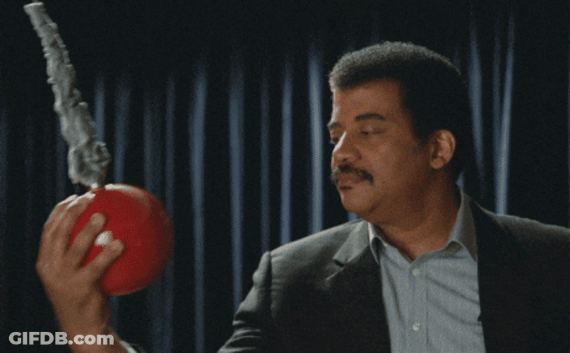 Man Releasing A Big Pendulum GIF