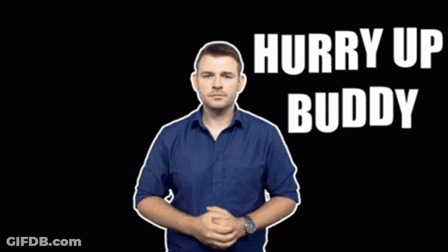 Man Reminding Clock Ticking Hurry Up GIF