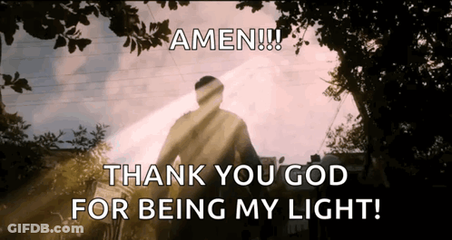 Man Riding Bike Saying Thank You God GIF
