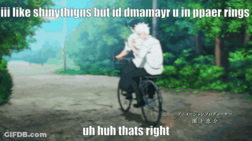 Man Riding Bike Saying Uh Huh Thats Right GIF