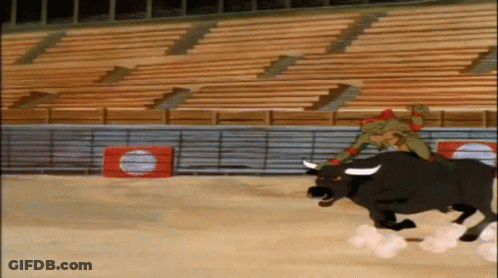 Man Riding Bull In Rodeo GIF