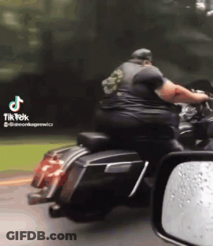Man Riding Harley Davidson Motorcycle GIF