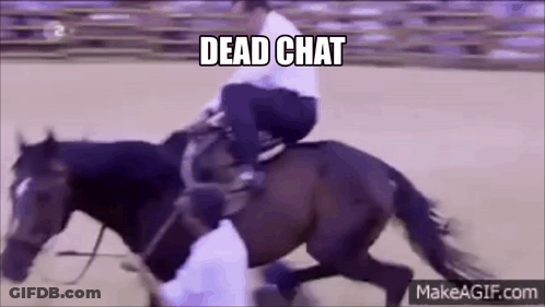 Man Riding Horse In Rodeo With Dead Chat GIF