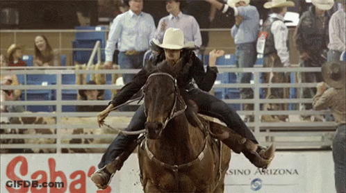 Man Riding Horse Saba's Casino Arizona GIF