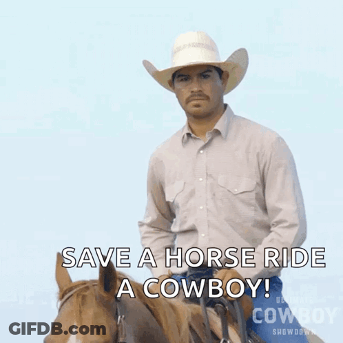 Man Riding Horse Save A Horse Ride A Cowboy GIF
