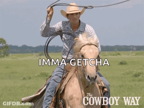 Man Riding Horse Saying Imma Getcha GIF