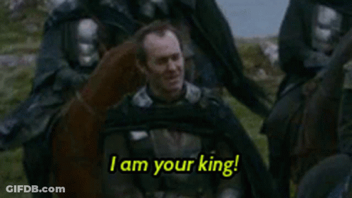 Man Riding Horse Says I Am Your King GIF