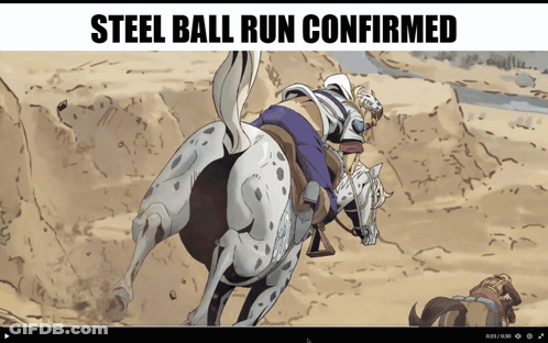 Man Riding Horse Steel Ball Run Confirmed GIF