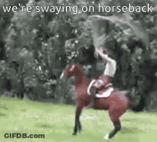 Man Riding Horse With Cowboy Hat GIF