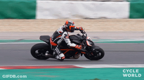 Man Riding Motorcycle On Track Cycle World GIF