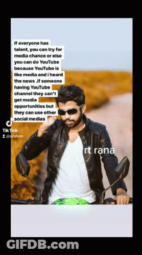 Man Riding Motorcycle Saying If Everyone Has Talent GIF