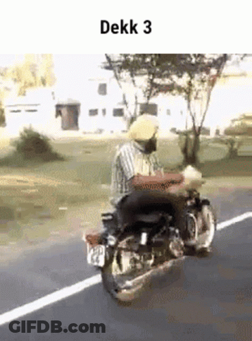 Man Riding Motorcycle With Dekk 3 GIF