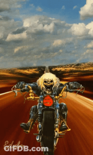 Man Riding Motorcycle With Edison Name GIF