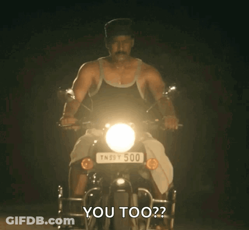 Man Riding Motorcycle With License Plate TN39Y500 GIF