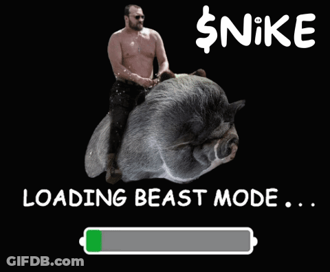 Man Riding Pig Loading Beast Mode GIF