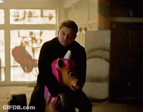 Man Riding Pink Unicorn GIF