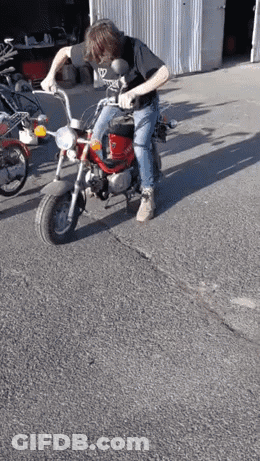 Man Riding Red Motorcycle With Yamaha GIF