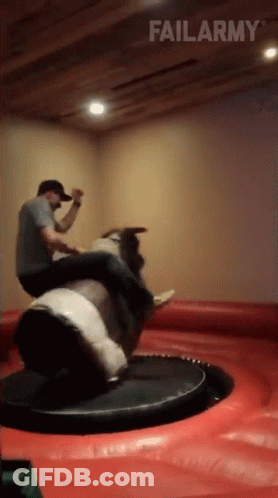 Man Riding Rodeo Bull With Failarmy GIF