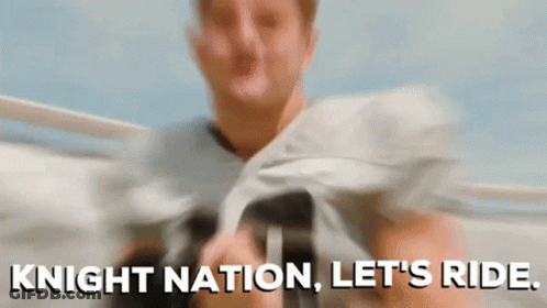 Man Riding Roller Coaster Knight Nation Let's Ride GIF