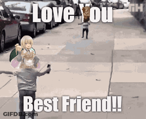 Man Riding Scooter Saying Love You Best Friend GIF